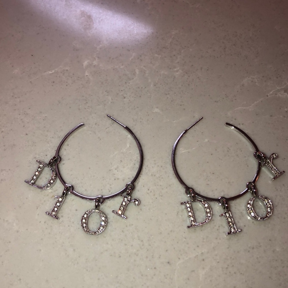 Dior silver hoops